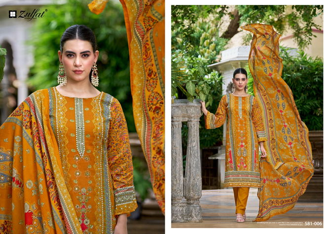 Sanjeeda By Zulfat Jam Cotton Printed Dress Material Wholesale Price In Surat
